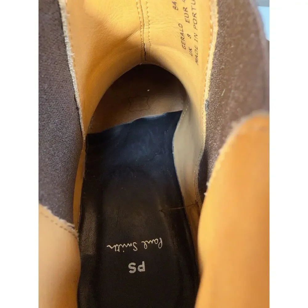 Paul Smith Gerald Size 42 US 9 Brown Suede Chelsea Boots Ankle Pull Tab